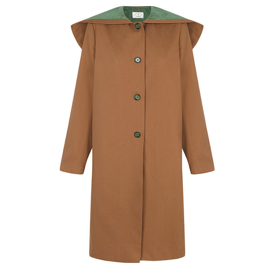 Woman toffee trench coat