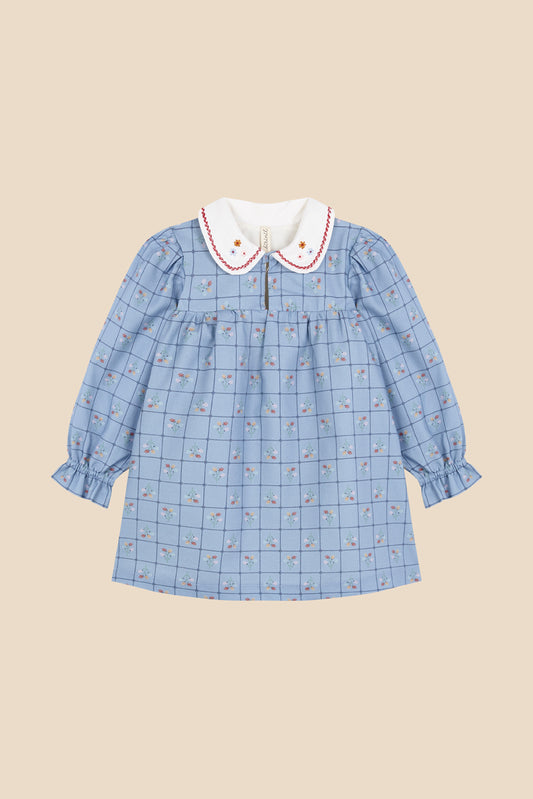 Catherina embroidered dress round collar baby