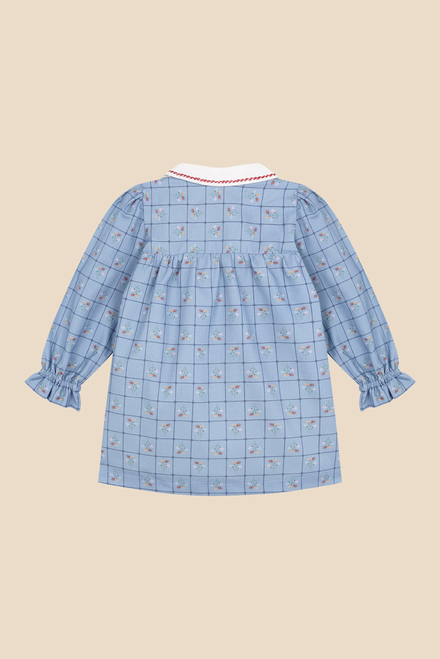 Catherina embroidered dress round collar girl