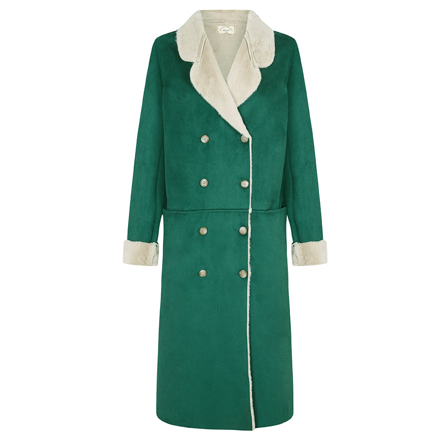 Woman Van Gogh Olive green long coat