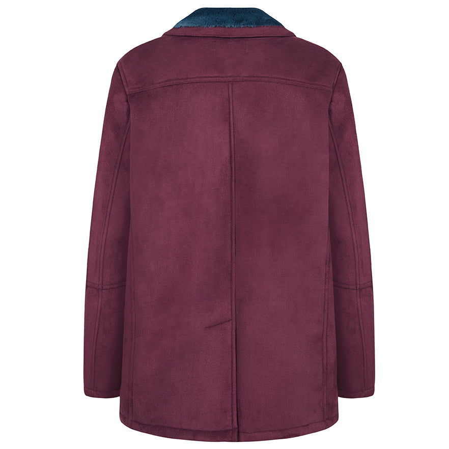 Woman Van Gogh Burgundy coat with lapels