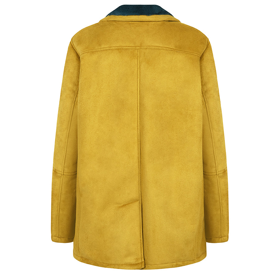 Woman Van Gogh Mustard coat with lapels