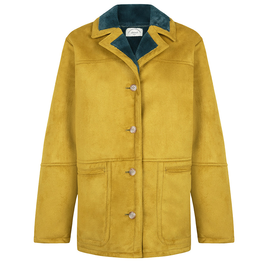 Woman Van Gogh Mustard coat with lapels