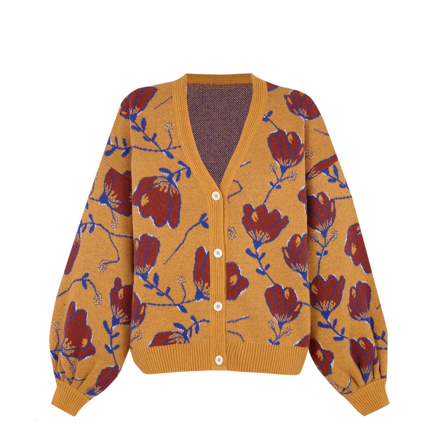 Chaqueta punto de mujer flor Sari