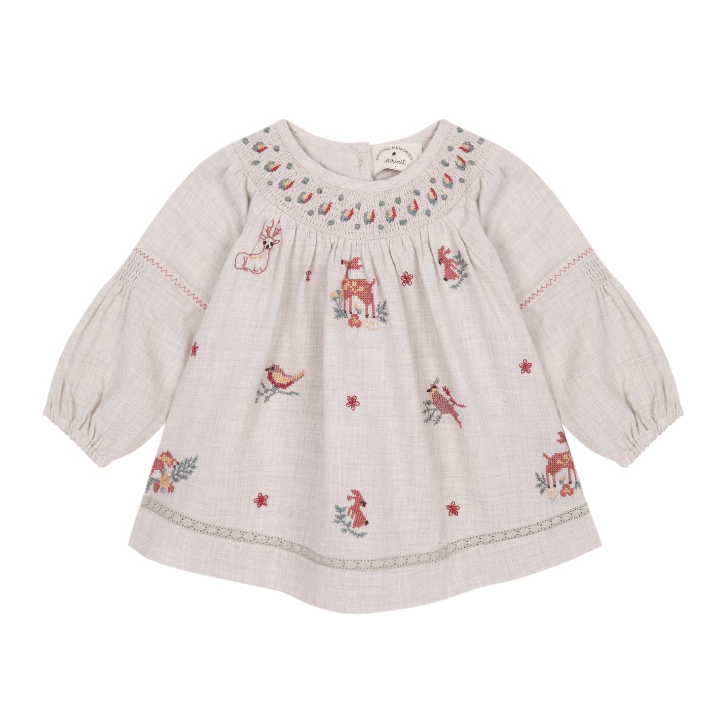 Deer embroidered blouse baby