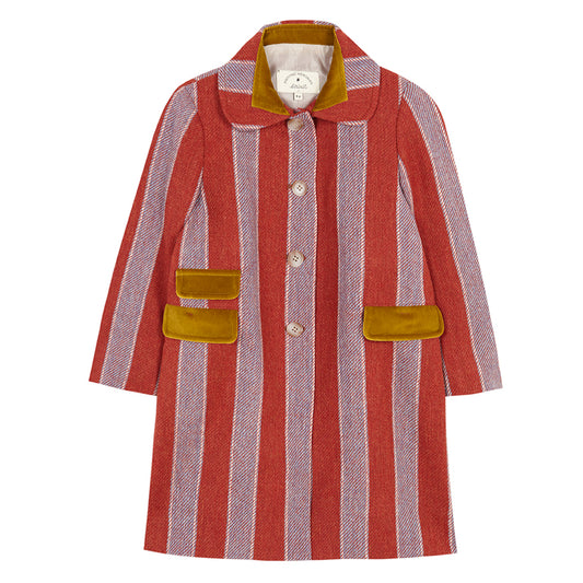 Velazquez stripes coat double pocket