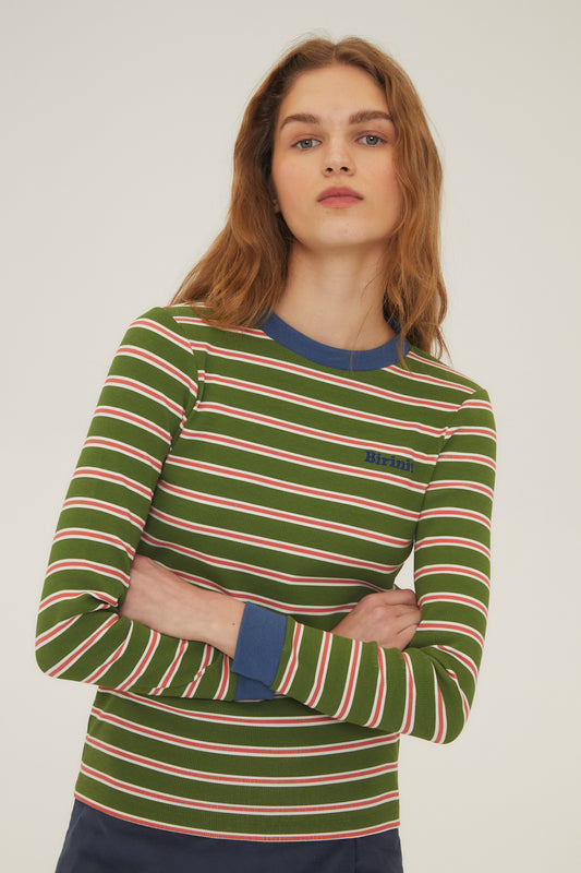 Woman Antique stripe t-shirt