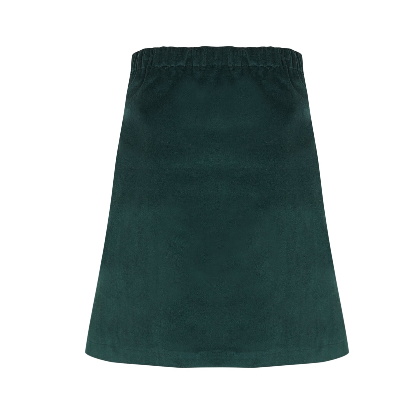 Mini falda de mujer velvet verde Antique