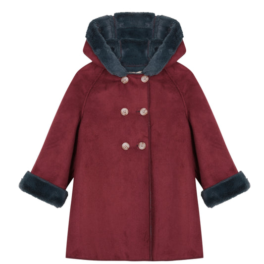 Van Gogh Burgundy coat with hood