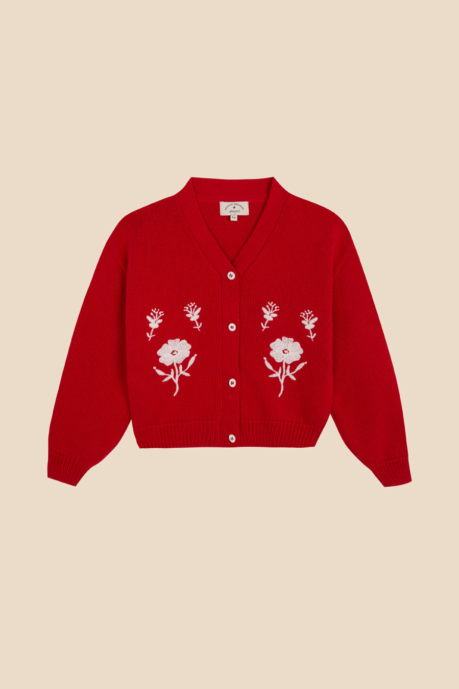 Cherry openwork jacket baby