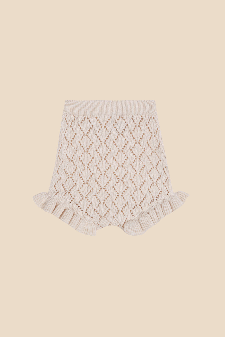 Ivory openwork bloomer short