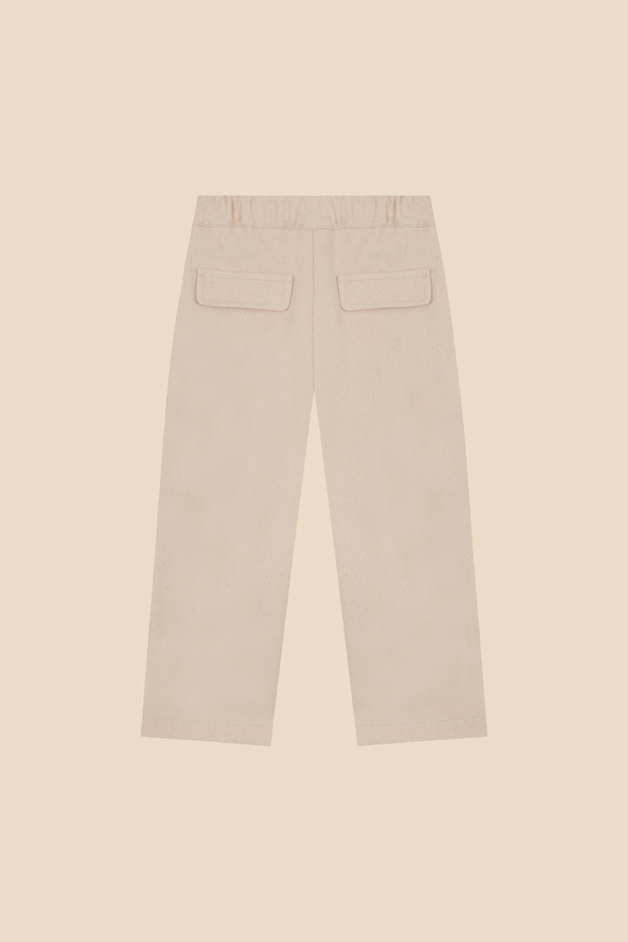 Pantalón pinzas denim Ivory