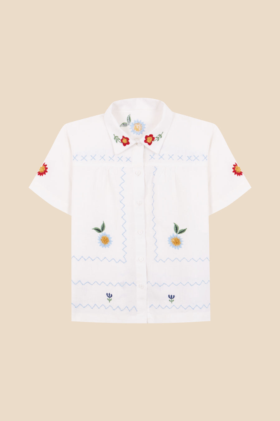 O Barqueiro embroidered blouse