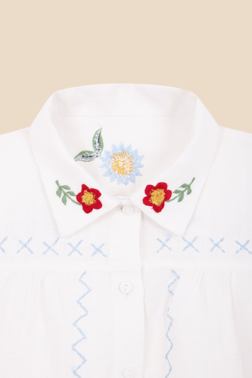 O Barqueiro embroidered blouse