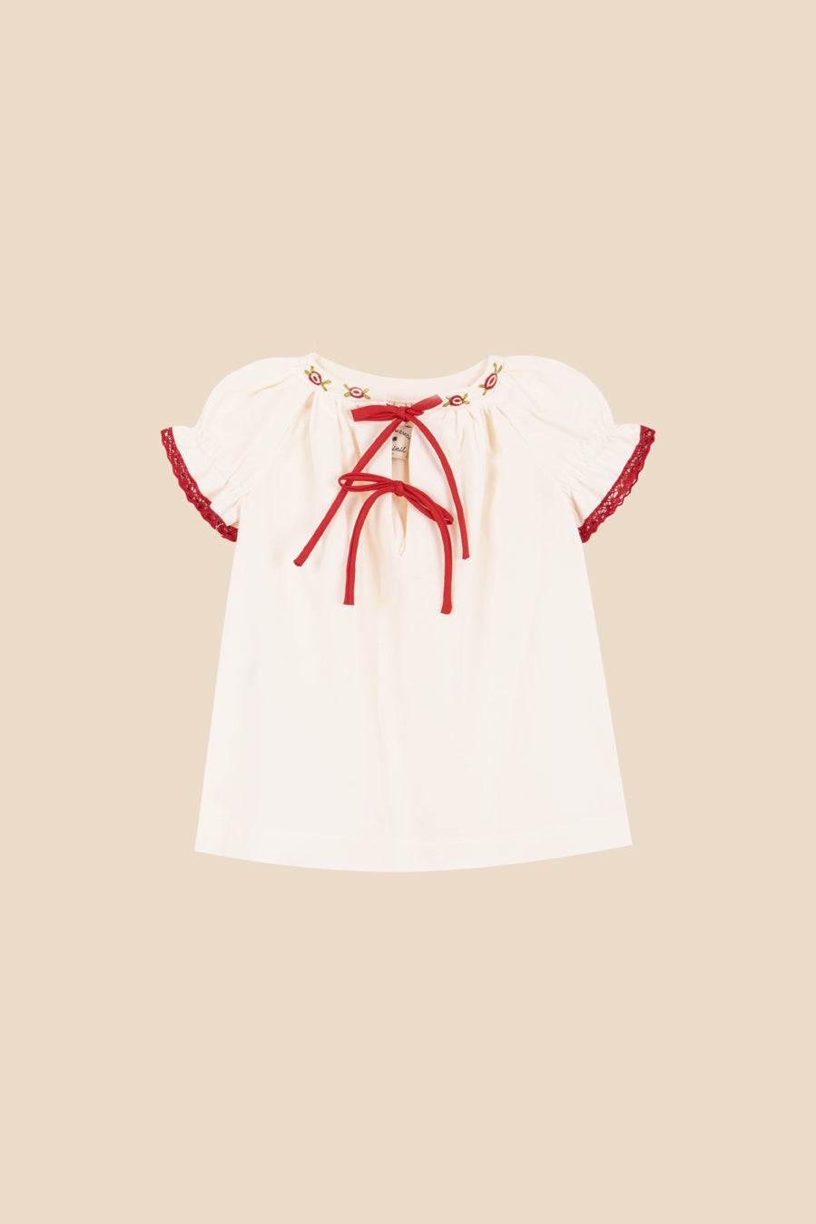 Red stripes blouse and bloomer set baby