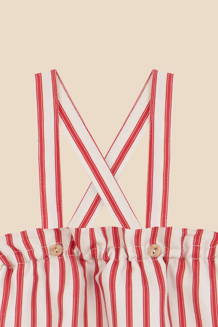 Red stripes straps bloomer