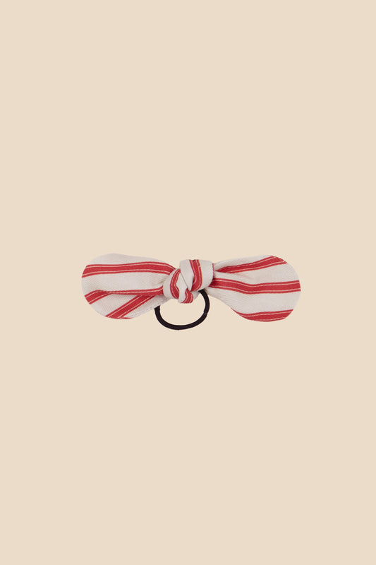 Elastic bow hair red stripes