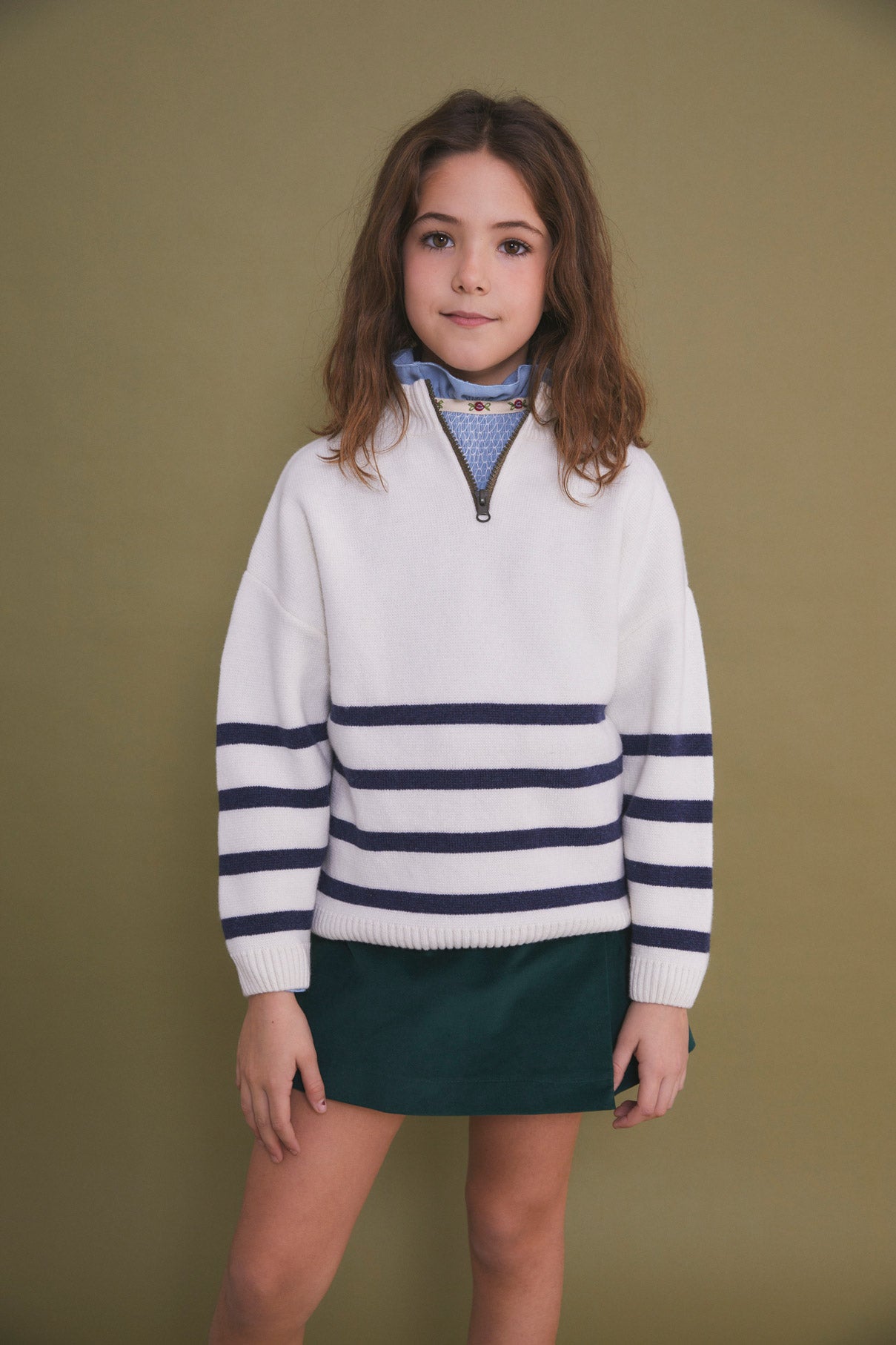 Marine stripes knit sweater kid