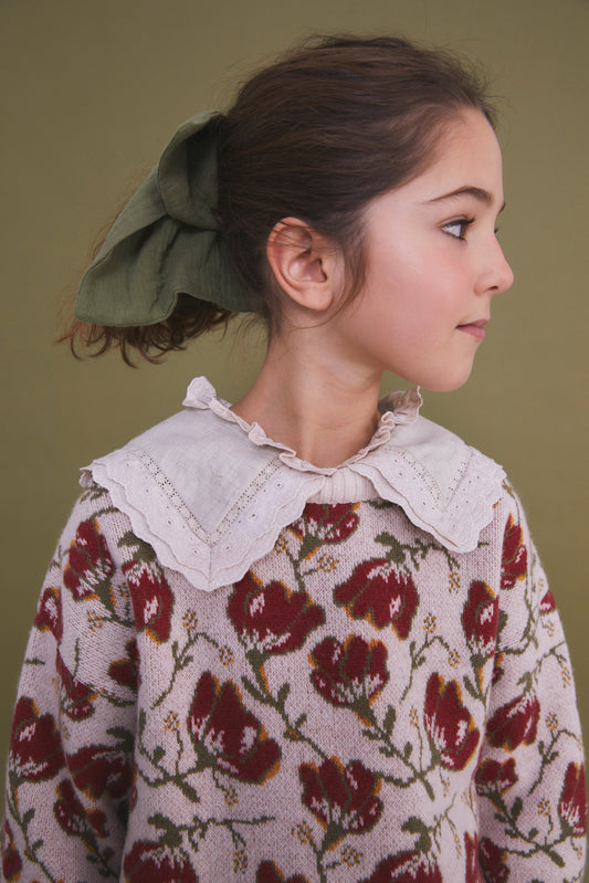 Lola flower knit sweater kid