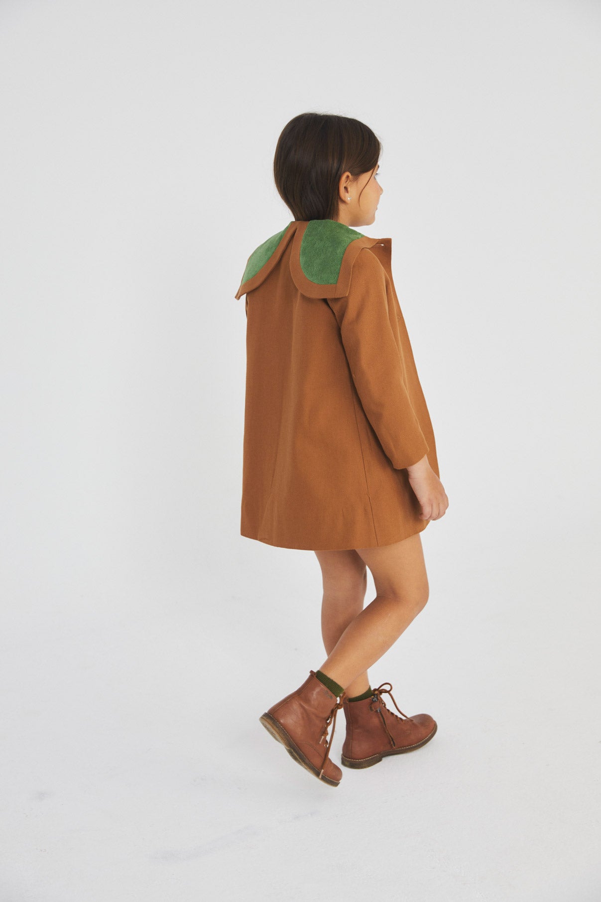 Toffee trench coat