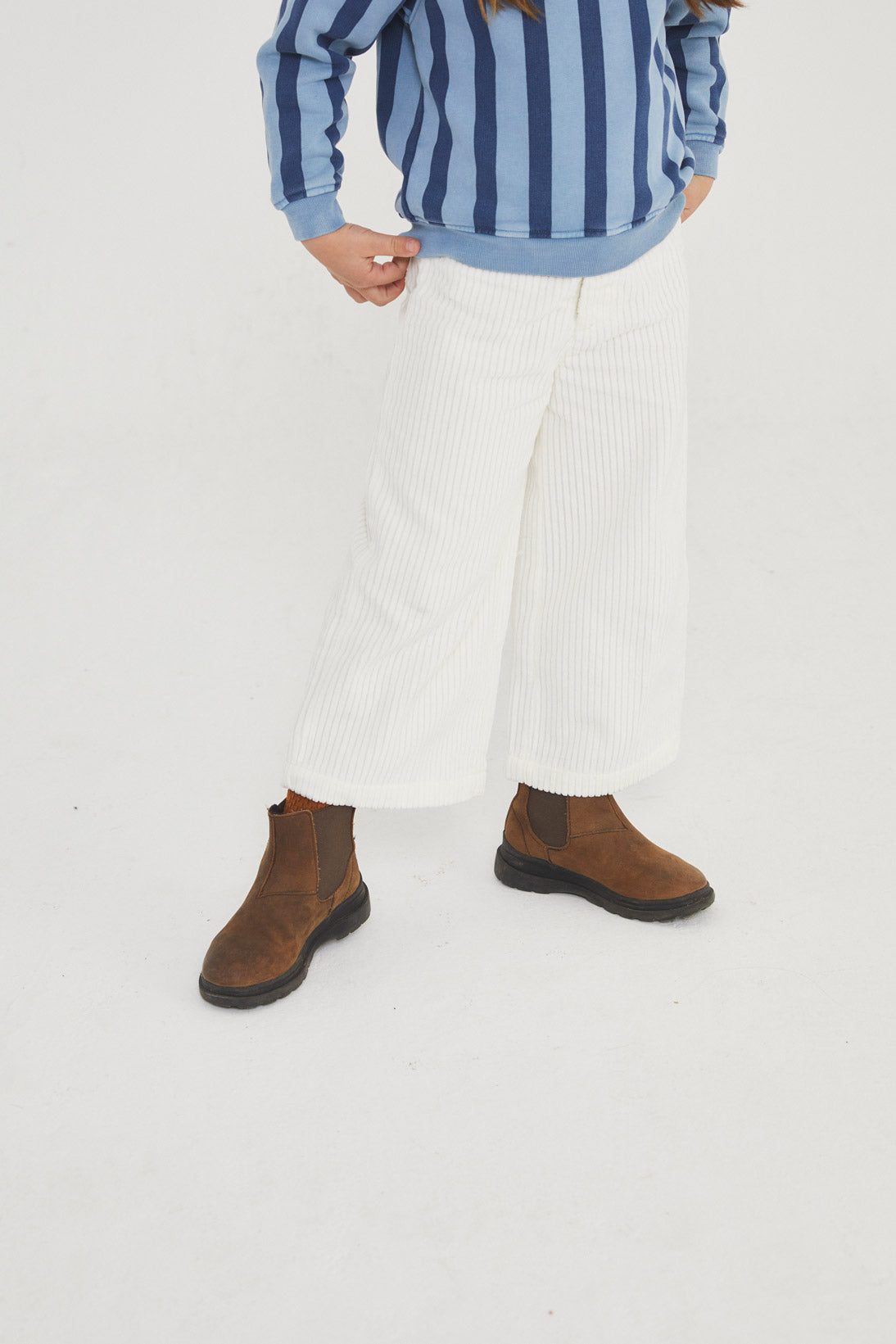 Ivory corduroy bell bottom pants baby