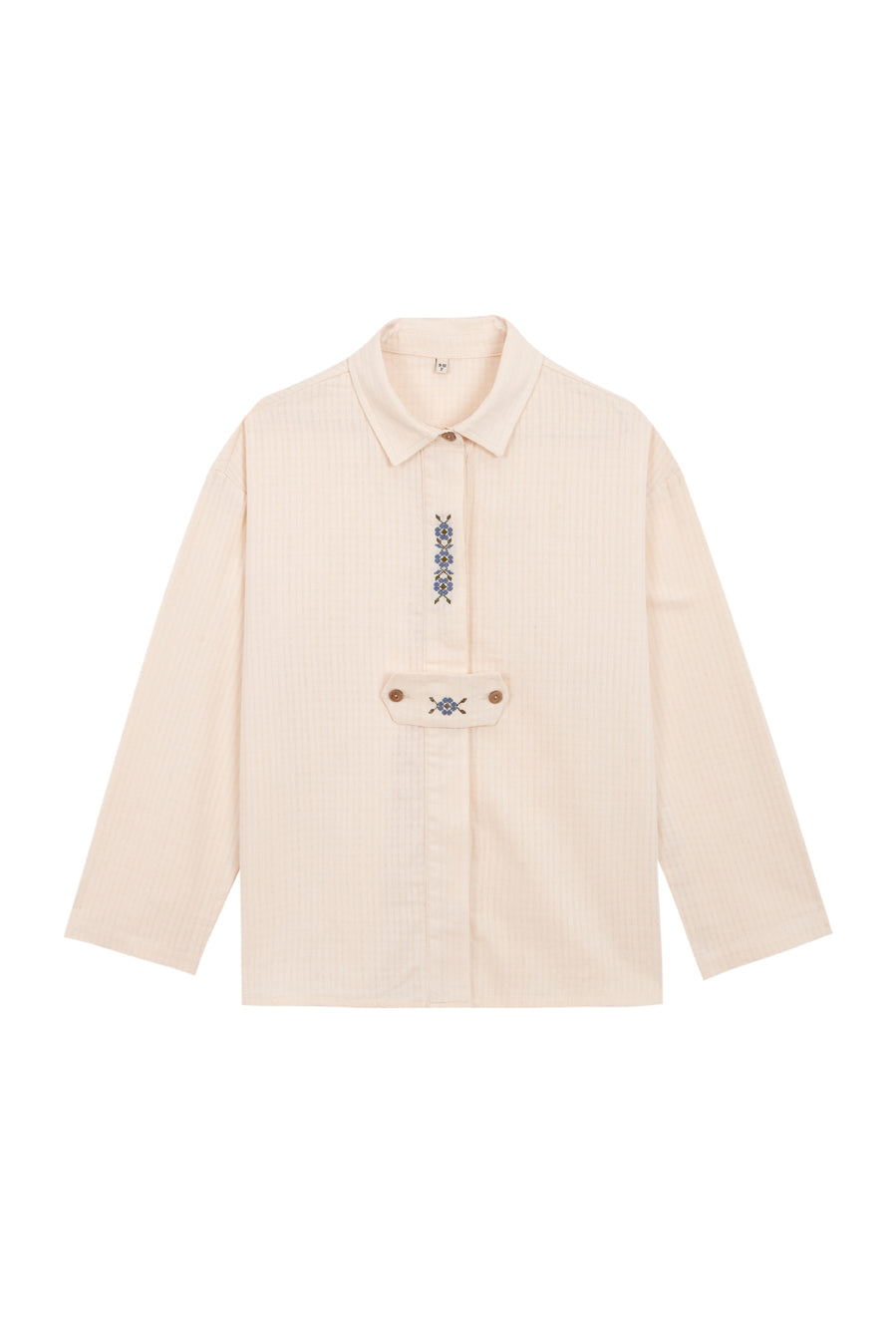 Camisa Austriaca bordada cruda niña