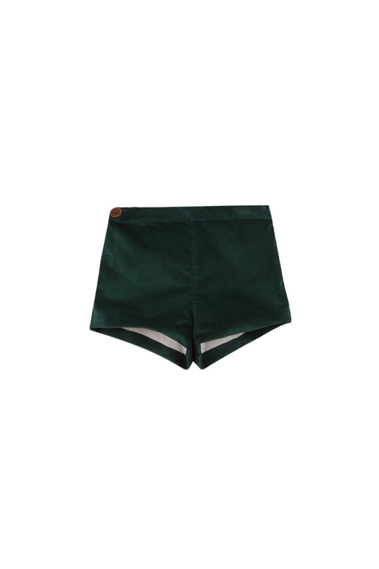 Pantalón corto velvet Verde bebé