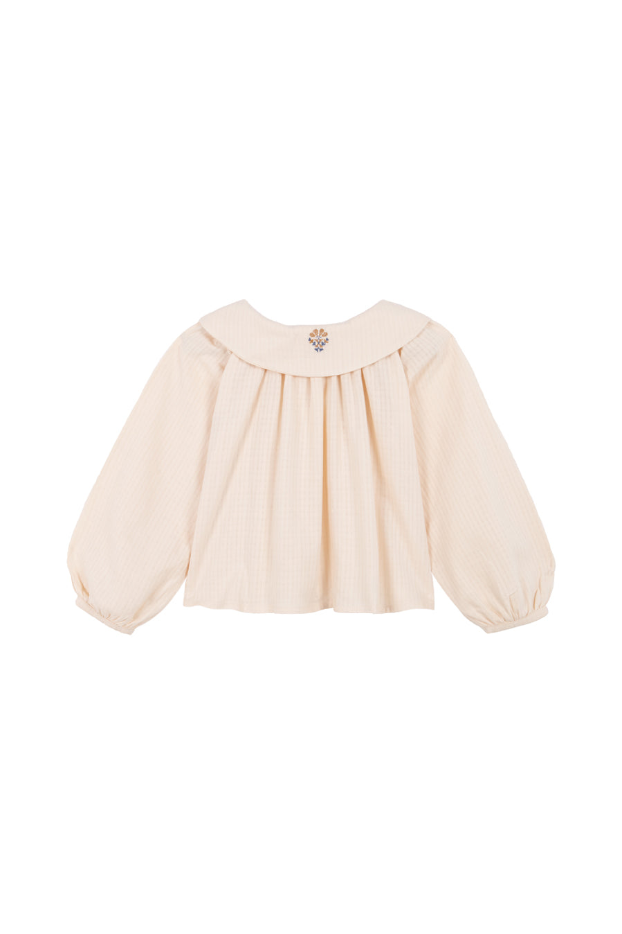 Camisa bordada cruda niña