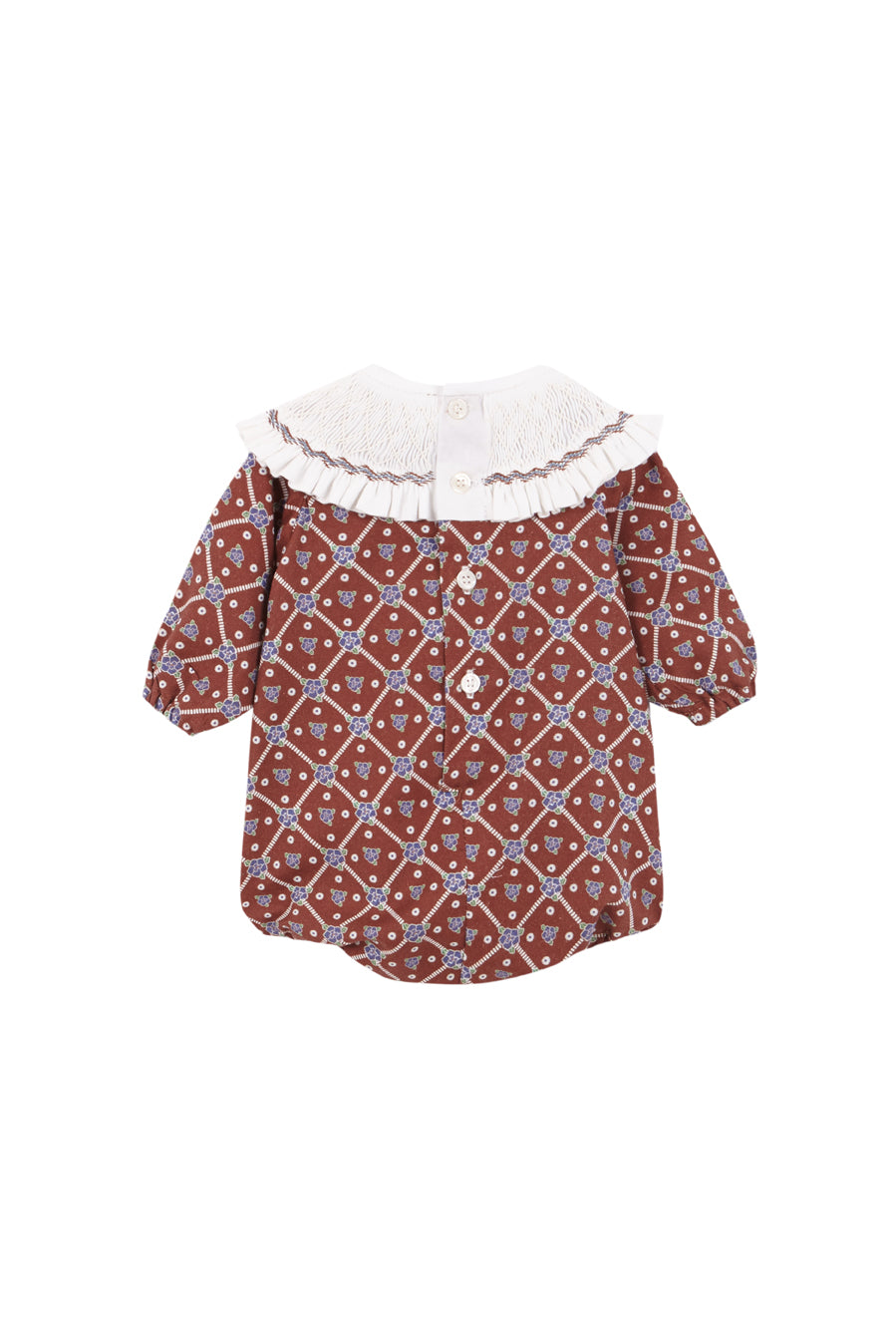 Juliana smocked romper new born