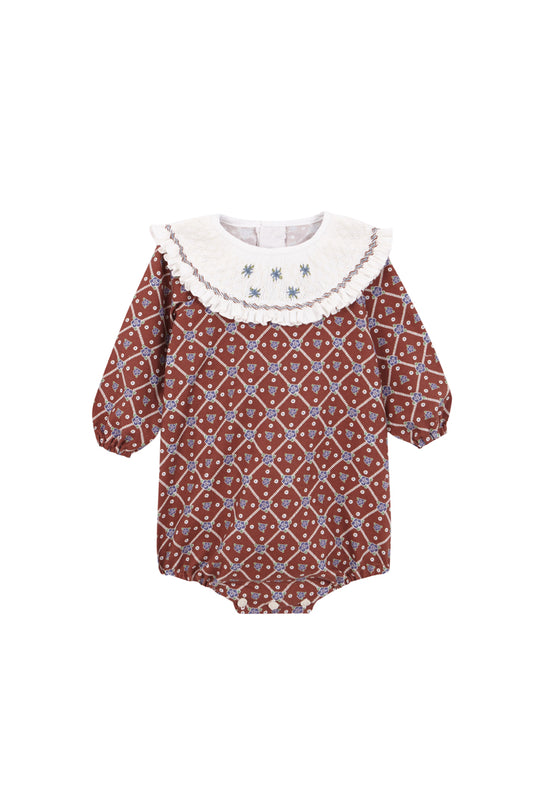 Juliana smocked romper new born