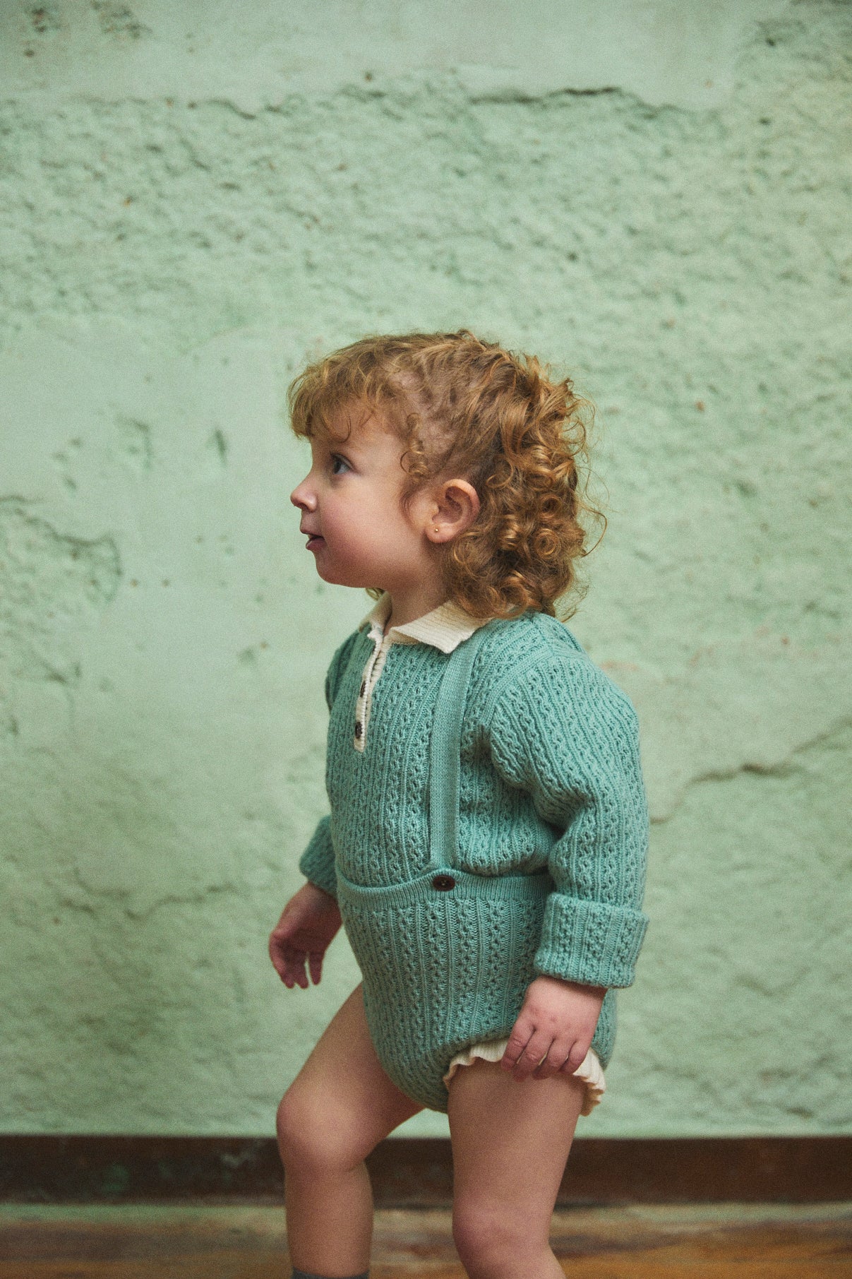 Mint knit straps bloomer