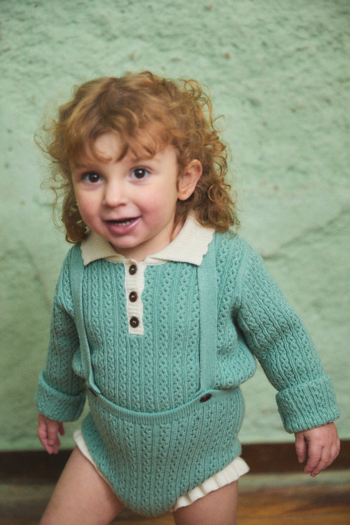 Mint knit straps bloomer