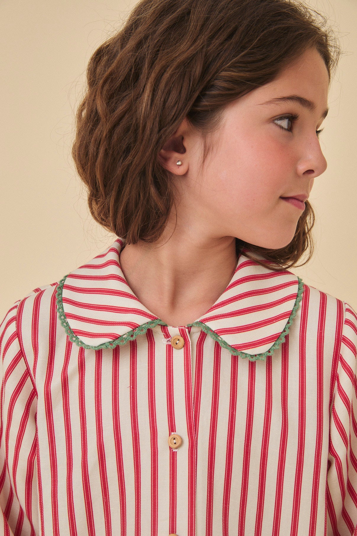 Red stripes blouse