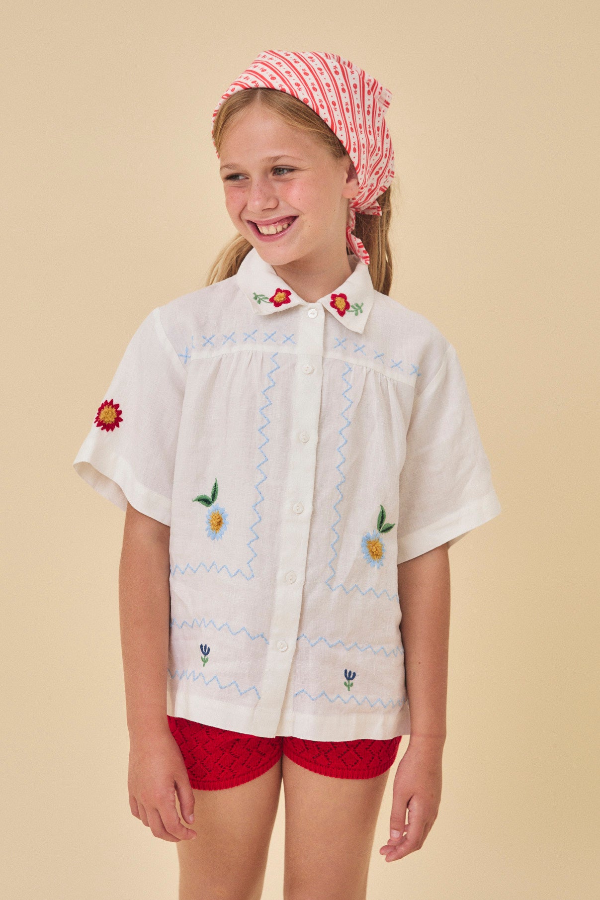 O Barqueiro embroidered blouse