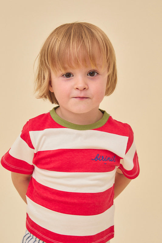 Red stripes t-shirt baby