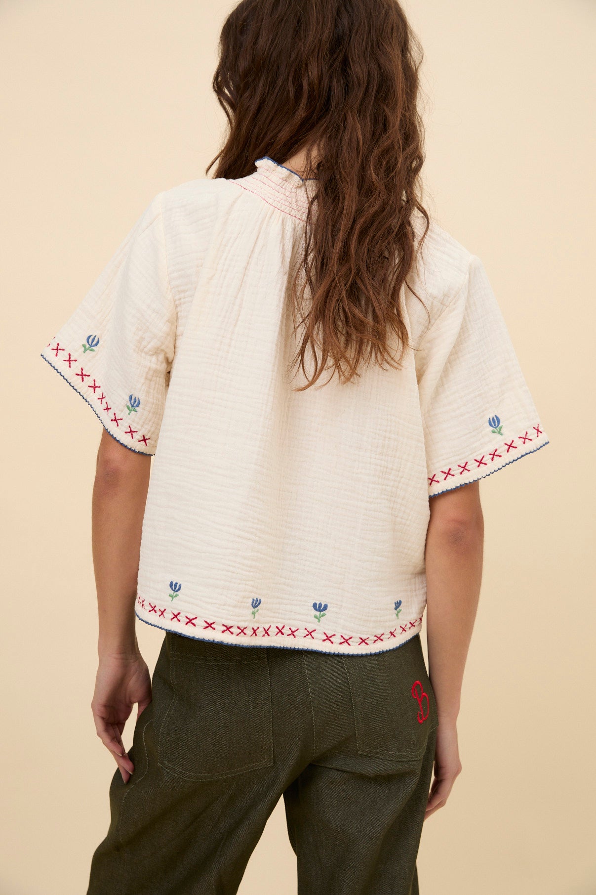 Woman Tulipano embroidered blouse