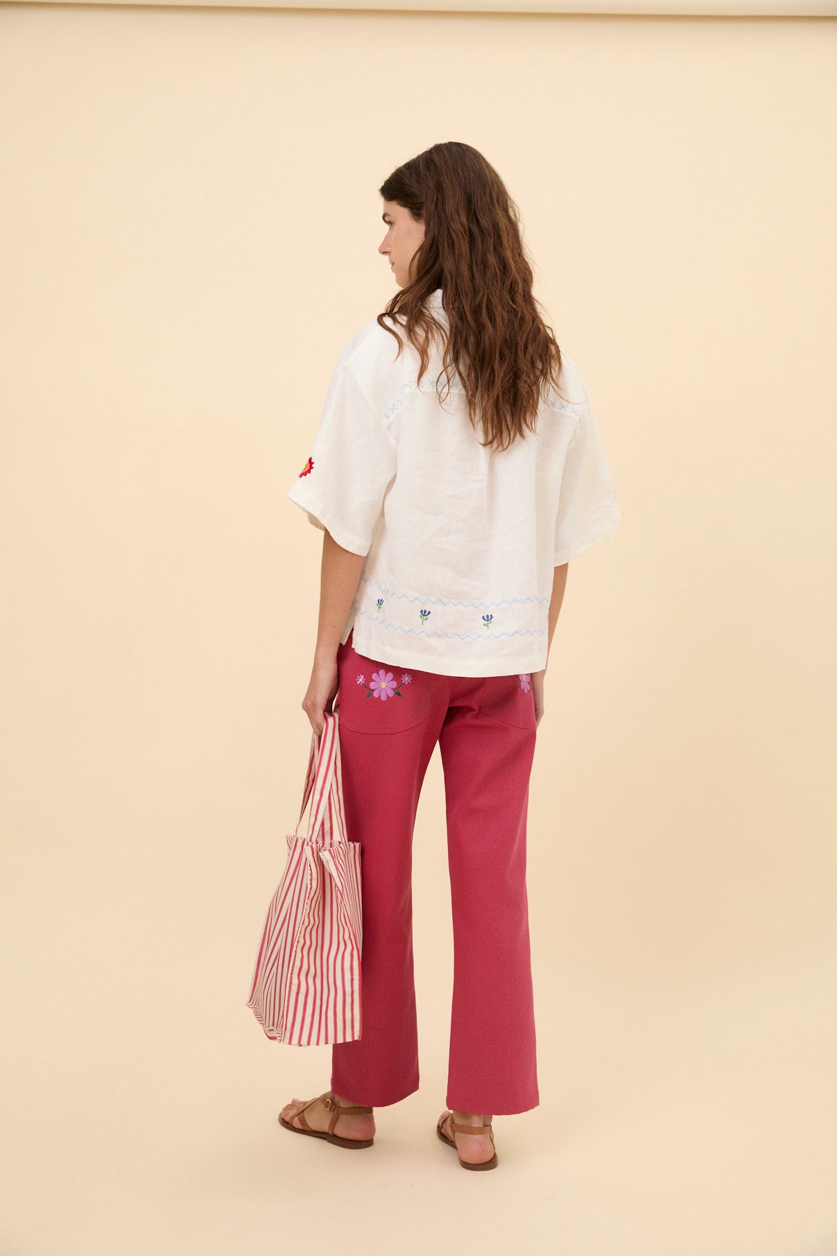 Woman denim Cherry pants