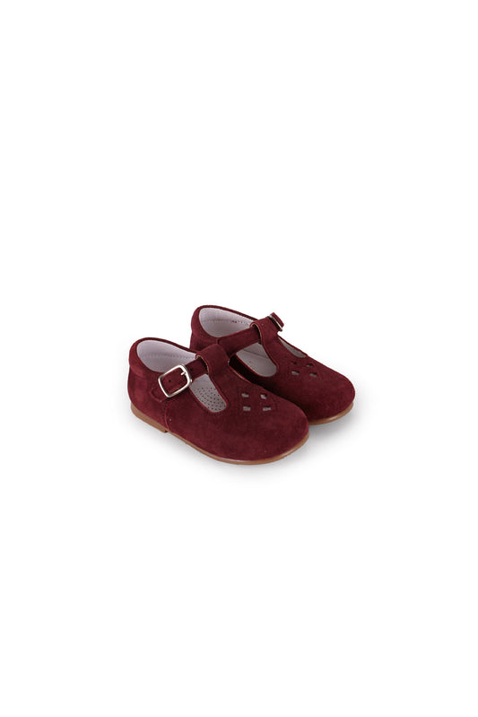 Burgundy pepito suede