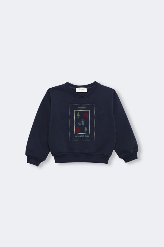 Sudadera azul Magic day bebé