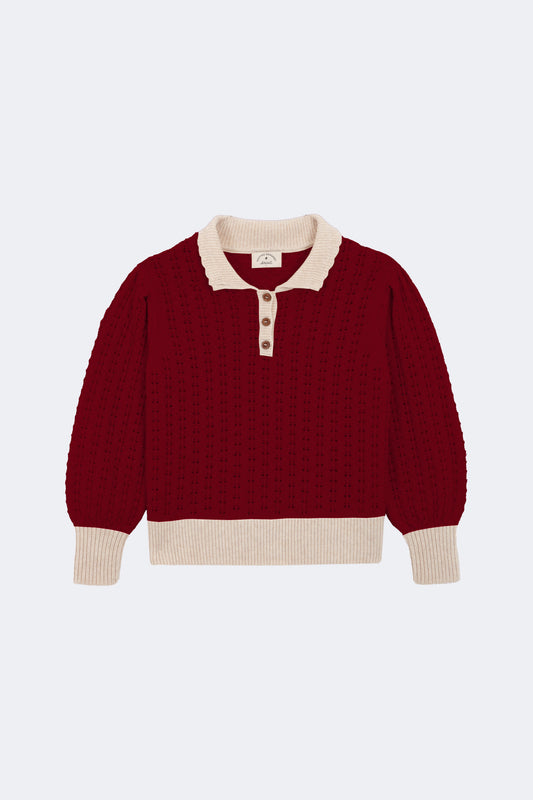 Jersey Biri granate niña