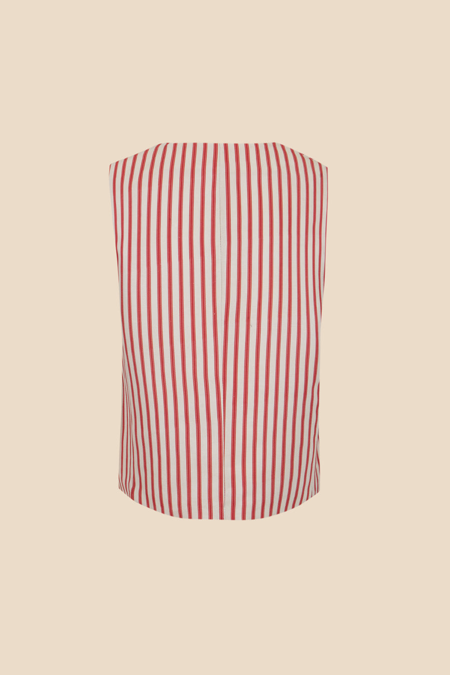 Woman red stripes vest