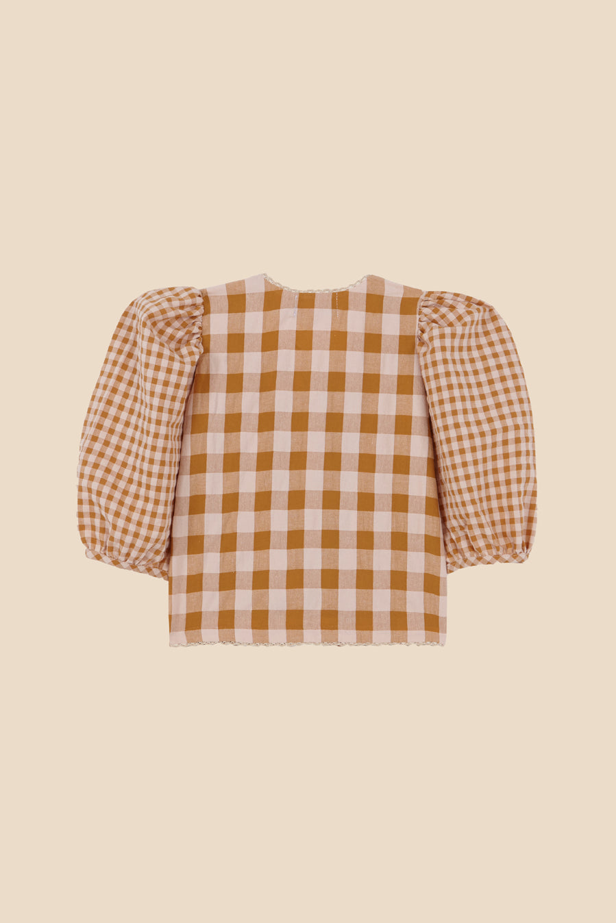 Caramel ginham blouse girl