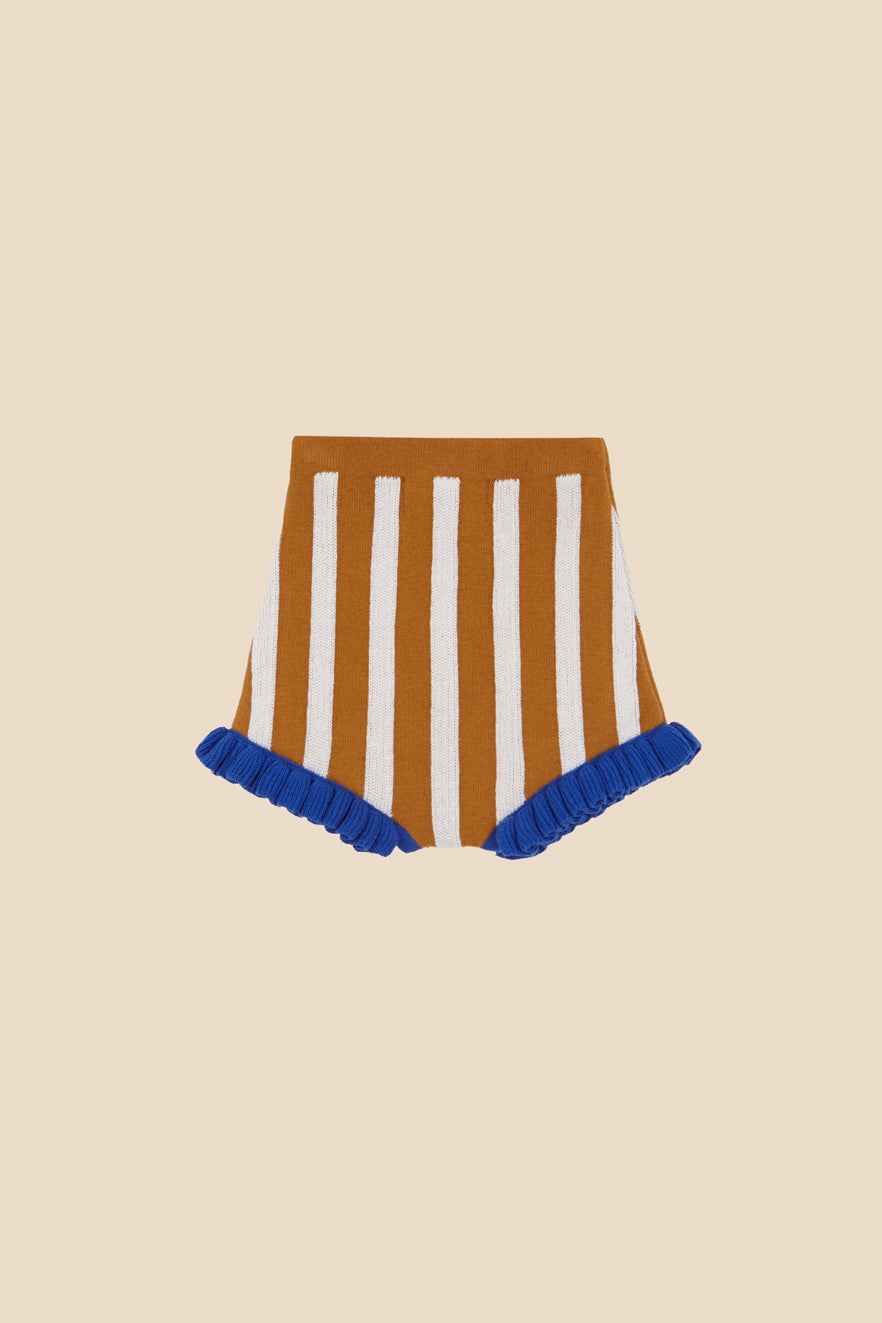 Caramel jacquard knit bloomer girl