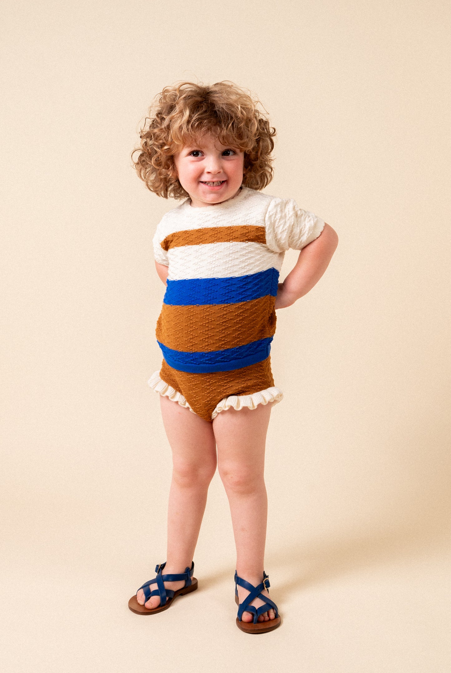 Caramel knit sweater baby