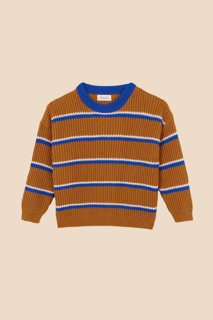 Caramel stripes knit sweater boy