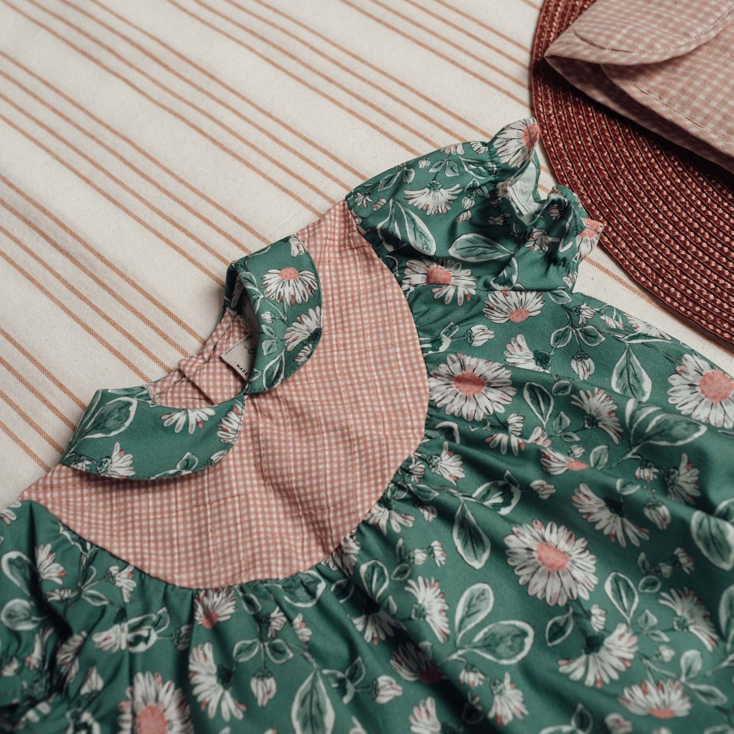 Wood yoke romper