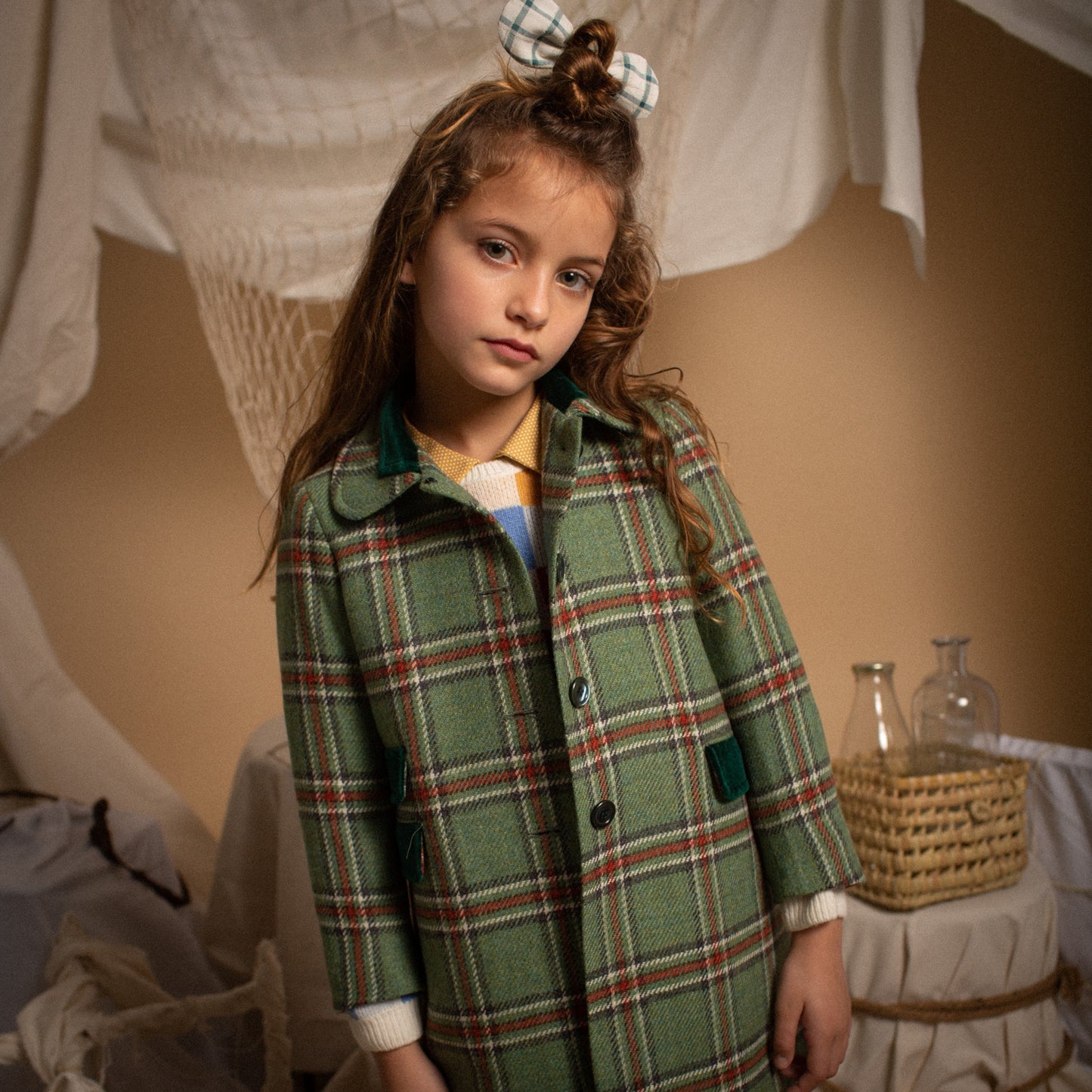 Velazquez stripes coat baby neck baby