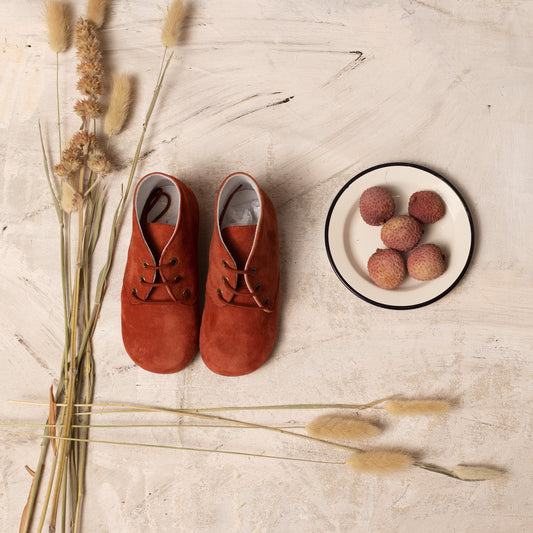Burgundy suede boot