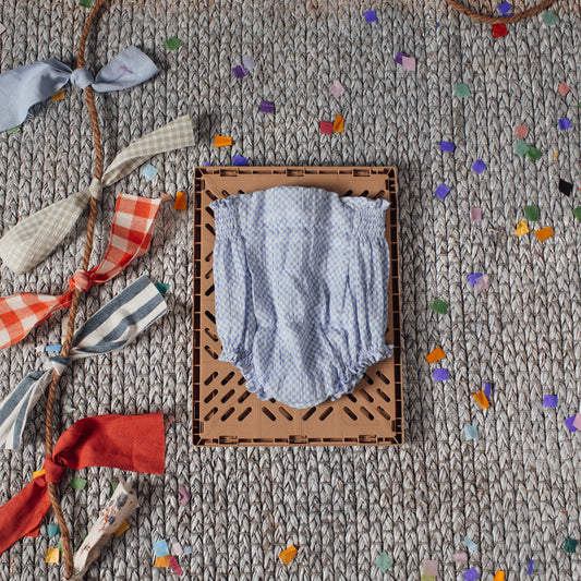 Bluish Gingham high bloomer