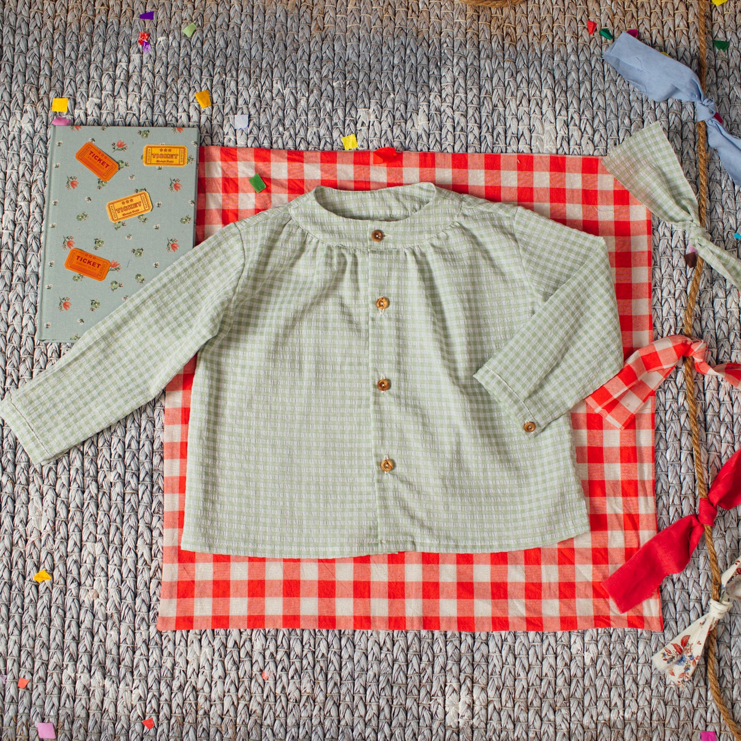 Camisa maho Vichy verde